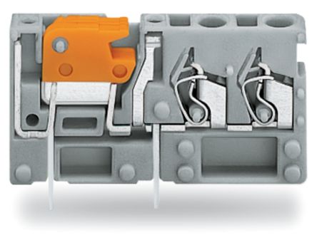 WAGO 742 Series PCB Connector, 1-Contact, 5mm Pitch, Through Hole Mount, 3-Row, Cage Clamp Termination [742-151]; 222-634
