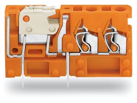WAGO 742 Series PCB Connector, 1-Contact, 5.08mm Pitch, Through Hole Mount, 1-Row, Cage Clamp Termination [742-156]; 222-638