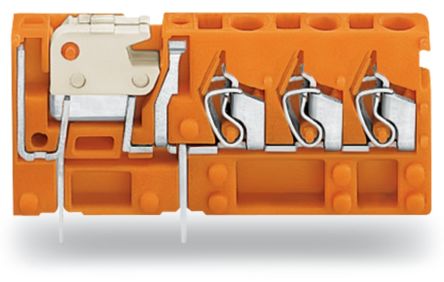WAGO 742 Series PCB Connector, 1-Contact, 5.08mm Pitch, Through Hole Mount, 1-Row, Cage Clamp Termination [742-158]; 222-640