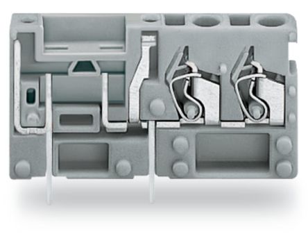 WAGO 742 Series PCB Connector, 1-Contact, 5mm Pitch, Through Hole Mount, 3-Row, Cage Clamp Termination [742-161]; 222-642