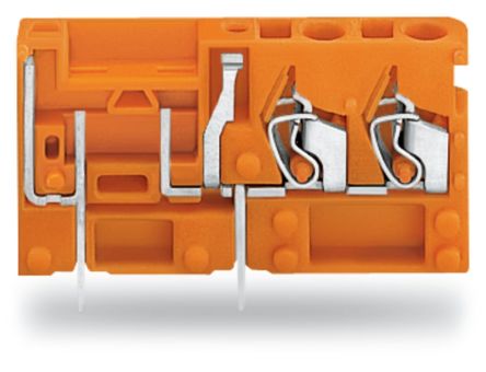 WAGO 742 Series PCB Connector, 1-Contact, 5.08mm Pitch, Through Hole Mount, 1-Row, Cage Clamp Termination [742-166]; 222-644