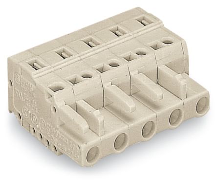WAGO 721 Series Female Lighting Connector, 6-Pole, Female, 6-Way, Plug-In Mount, 16A [721-206/026-000]; 222-672