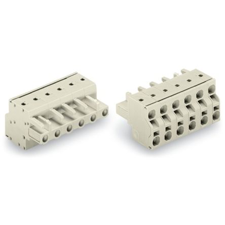 WAGO 721 Series Female Lighting Connector, 3-Pole, Female, 3-Way, Plug-In Mount, 16A [721-2203/026-000]; 222-699