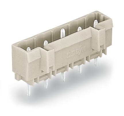 WAGO 721 Series Straight Through Hole Header, 5 Contact(s), 7.5 mm Pitch, 1 Row(s), Shrouded [721-265/001-000]; 222-725