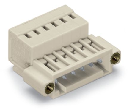 WAGO 734 Series Male Lighting Connector, 5-Pole, Male, 5-Way, Plug-In Mount, 10A [734-305/109-000]; 222-775