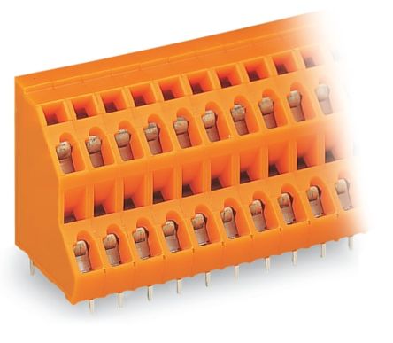WAGO 736 Series PCB Terminal Block, 32-Contact, 5.08mm Pitch, Through Hole Mount, 2-Row, Cage Clamp Termination [736-416]; 222-920