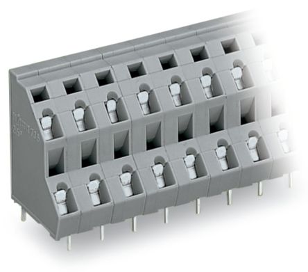 WAGO 736 Series PCB Terminal Block, 24-Contact, 7.5mm Pitch, Through Hole Mount, 2-Row, Cage Clamp Termination [736-562]; 223-050