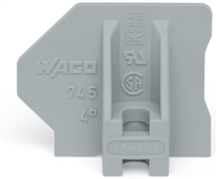 WAGO 745 Series End Plate for Use with Rail Mount Terminal Blocks [745-145]; 223-160