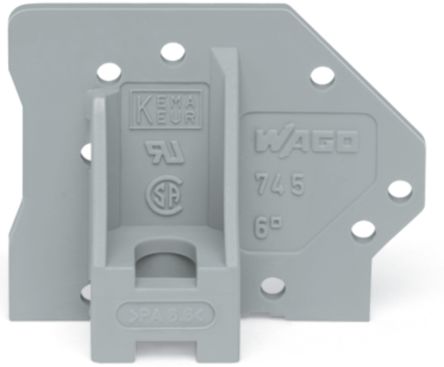 WAGO 745 Series End Plate for Use with Rail Mount Terminal Blocks [745-340]; 223-198