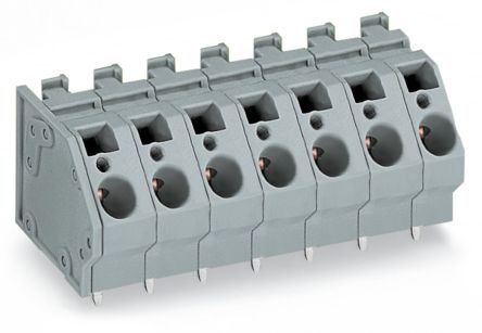 WAGO 745 Series PCB Connector, 4-Contact, 10mm Pitch, Through Hole Mount, 1-Row, Cage Clamp Termination [745-354]; 223-205