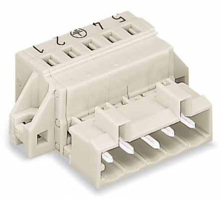 WAGO 721 Series Male Lighting Connector, 4-Pole, Male, 4-Way, Cable Mount, 12A [721-604/019-042]; 223-237