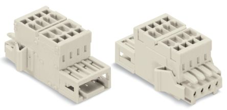 WAGO 734 Series Female Lighting Connector, 2-Pole, Female, 2-Way, Plug-In Mount, 10A [734-362/037-000]; 223-280