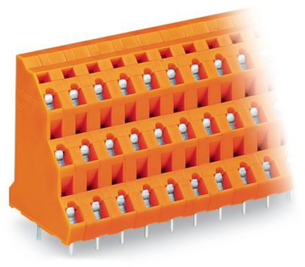 WAGO 737 Series PCB Connector, 48-Contact, 7.62mm Pitch, Through Hole Mount, 3-Row, Cage Clamp Termination [737-666]; 223-380