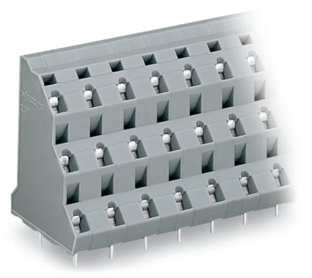 WAGO 737 Series PCB Connector, 12-Contact, 10mm Pitch, Through Hole Mount, 3-Row, Cage Clamp Termination [737-754]; 223-393