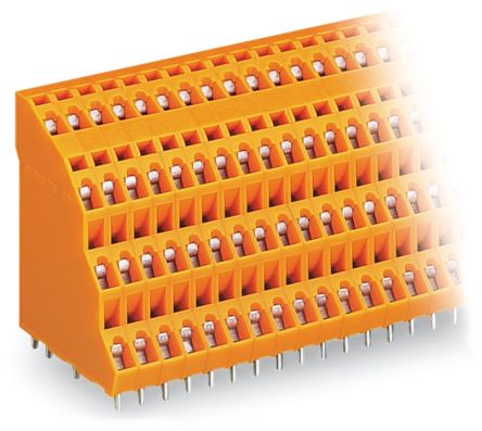 WAGO 738 Series PCB Connector, 8-Contact, 5.08mm Pitch, Through Hole Mount, 4-Row, Cage Clamp Termination [738-302]; 223-396