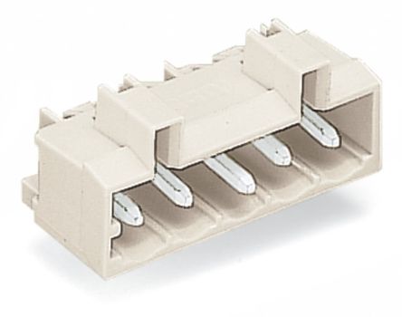 WAGO 721 Series Angled Through Hole Header, 4 Contact(s), 5 mm Pitch, 1 Row(s), Shrouded [721-434/001-040]; 223-670