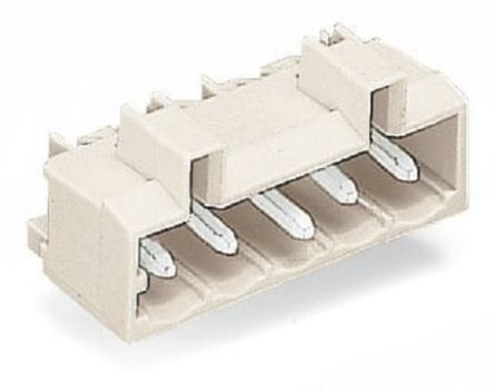 WAGO 721 Series Angled Through Hole Header, 2 Contact(s), 5 mm Pitch, 1 Row(s), Shrouded [721-462/001-000]; 223-687