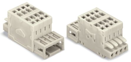 WAGO 734 Series Male Lighting Connector, 8-Pole, Male, 8-Way, Plug-In Mount, 10A [734-368]; 223-732