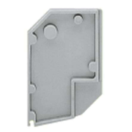 WAGO 711 Series End Plate for Use with Rail Mount Terminal Blocks [711-112]; 223-771