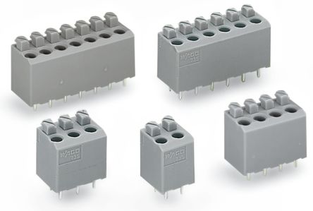 WAGO 735 Series PCB Connector, 6-Contact, 5mm Pitch, Through Hole Mount, 2-Row, Push Wire Termination [735-306]; 223-911