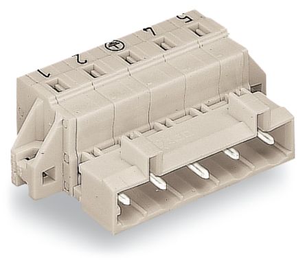 WAGO 723 Series Male Lighting Connector, 4-Pole, Male, 4-Way, Cable Mount, 12A [723-604/019-042]; 224-014