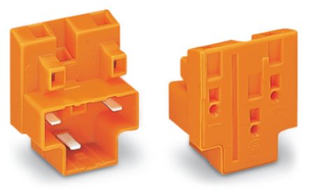 WAGO 730 Series Male Lighting Connector, 3-Pole, Male, 3-Way, Plug-In Mount, 10A [730-113]; 224-062