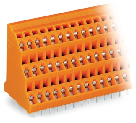 WAGO 737 Series PCB Connector, 72-Contact, 5.08mm Pitch, Through Hole Mount, 3-Row, Cage Clamp Termination [737-424]; 224-075