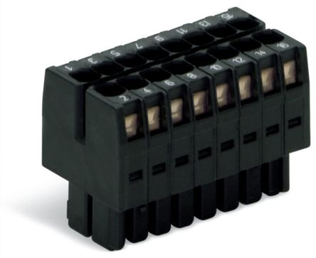 WAGO 713 Series Series Connector, 18P-Pole, Female, 18-Way, 10A [713-1109/000-9037]; 224-175
