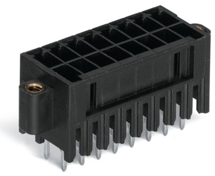 WAGO 713 Series Straight Through Hole Header, 10 Contact(s), 3.5 mm Pitch, 2 Row(s), Shrouded [713-1405/107-000]; 224-178