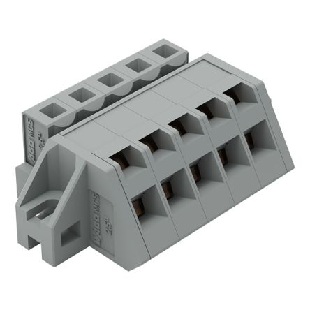 WAGO 731 Series Series Connector, 5P-Pole, Female, 5-Way, Flange Mount, 12A [731-505/031-000]; 224-208