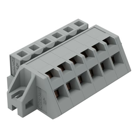 WAGO 731 Series Series Connector, 6P-Pole, Female, 6-Way, Flange Mount, 12A [731-506/031-000]; 224-211