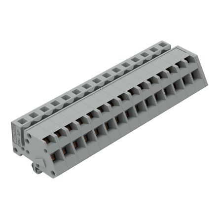 WAGO 731 Series Series Connector, 15P-Pole, Female, 15-Way, Flange Mount, 12A [731-515/008-000]; 224-216