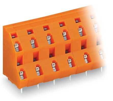 WAGO 736 Series PCB Terminal Block, 12-Contact, 10.16mm Pitch, Through Hole Mount, 2-Row, Cage Clamp Termination [736-806]; 224-368