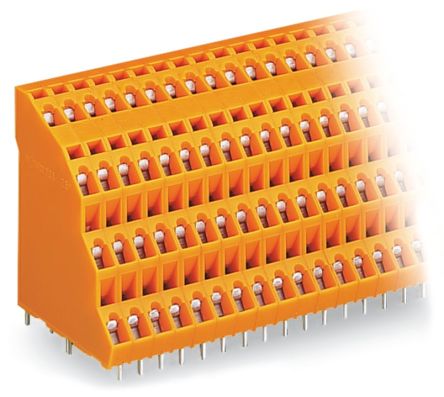 WAGO 738 Series PCB Connector, 24-Contact, 5.08mm Pitch, Through Hole Mount, 4-Row, Cage Clamp Termination [738-406]; 224-544