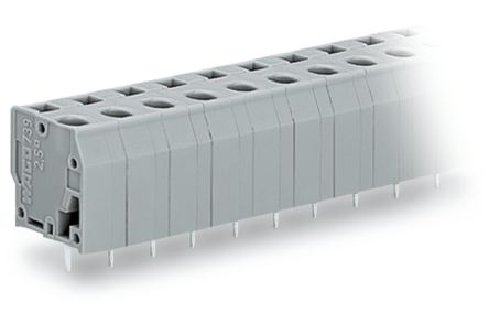 WAGO 739 Series PCB Connector, 10-Contact, 7.5mm Pitch, Through Hole Mount, 1-Row, Cage Clamp Termination [739-210]; 224-558