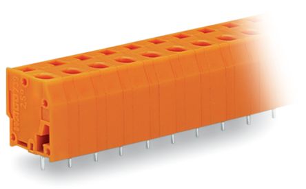 WAGO 739 Series PCB Connector, 3-Contact, 7.62mm Pitch, Through Hole Mount, 1-Row, Cage Clamp Termination [739-233]; 224-563