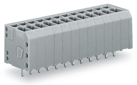 WAGO 739 Series PCB Connector, 3-Contact, 3.5mm Pitch, Through Hole Mount, 1-Row, Cage Clamp Termination [739-303]; 224-577