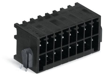 WAGO 713 Series Angled Through Hole Header, 18 Contact(s), 3.5 mm Pitch, 2 Row(s), Shrouded [713-1429/037-000]; 224-620