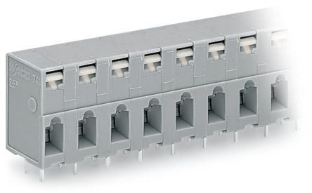WAGO 741 Series PCB Connector, 4-Contact, 7.5mm Pitch, Through Hole Mount, 1-Row, Push In Termination [741-304]; 224-744
