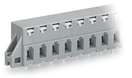 WAGO 741 Series PCB Connector, 4-Contact, 7.5mm Pitch, Through Hole Mount, 1-Row, Push In Termination [741-324]; 224-756