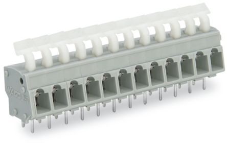 WAGO 257 Series PCB Connector, 9-Contact, 5/5.08mm Pitch, Through Hole Mount, 1-Row, Push In Termination [257-459]; 224-863