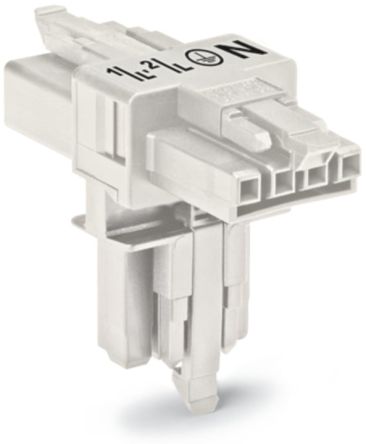 WAGO 890 Series Female Lighting Connector, 4-Pole, Female, 4-Way, Plug-In Mount, 16A, IP20, IP40 [890-677]; 224-878