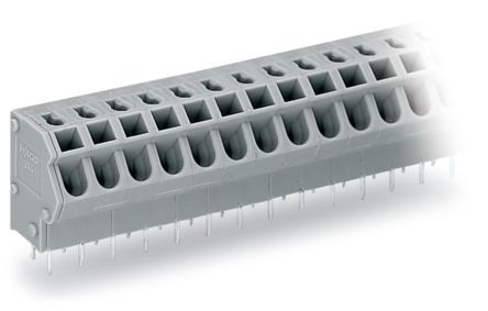 WAGO 254 Series PCB Connector, 4-Contact, 5/5.08mm Pitch, Through Hole Mount, 1-Row, Push Wire Termination [254-454]; 224-945