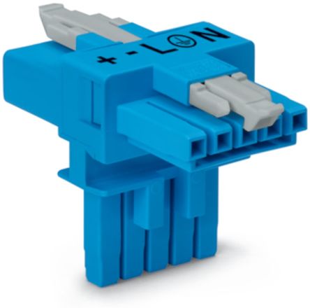 WAGO 890 Series Female Lighting Connector, 5-Pole, Female, 5-Way, Plug-In Mount, 16A, IP20, IP40 [890-617]; 224-967