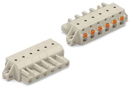 WAGO 2721 Series Female Lighting Connector, 6-Pole, Female, 6-Way, Cable Mount, 16A [2721-206/031-000]; 224-979