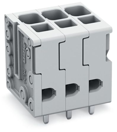 WAGO 2624 Series PCB Connector, 8-Contact, 5mm Pitch, Feed Through Mount, 1-Row, Push-In Cage Clamp Termination [2624-3108]; 224-999
