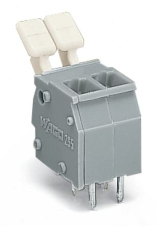 WAGO 255 Series PCB Connector, 4-Contact, 5/5.08mm Pitch, Through Hole Mount, 1-Row, Cage Clamp Termination [255-404/333-000]; 225-065