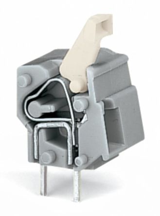 WAGO 257 Series PCB Connector, 1-Contact, 10/10.16mm Pitch, Through Hole Mount, 1-Row, Push In Termination [257-763]; 225-122
