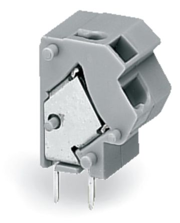 WAGO 254 Series PCB Connector, 1-Contact, 10/10.16mm Pitch, Through Hole Mount, 1-Row, Push Wire Termination [254-826]; 225-126