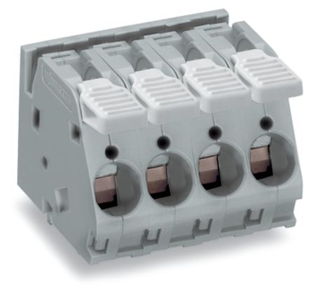 WAGO 2716 Series PCB Connector, 3-Contact, 10mm Pitch, Through Hole Mount, 1-Row, Cage Clamp Termination [2716-153]; 225-208